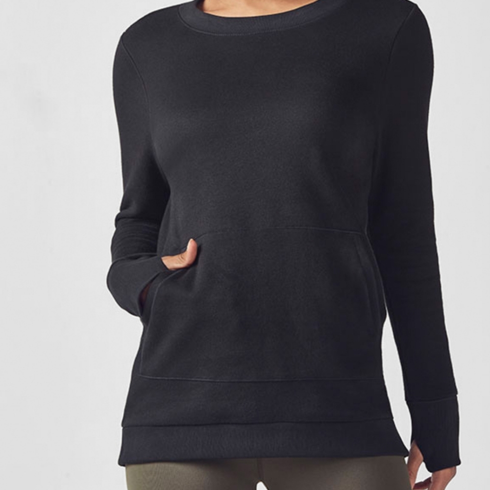 Fabletics Black Long Liane Pullover Sweatshirt - image 1